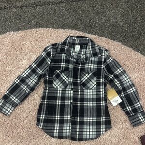 Boys NEW Plaid Kids Shirt - Black and White